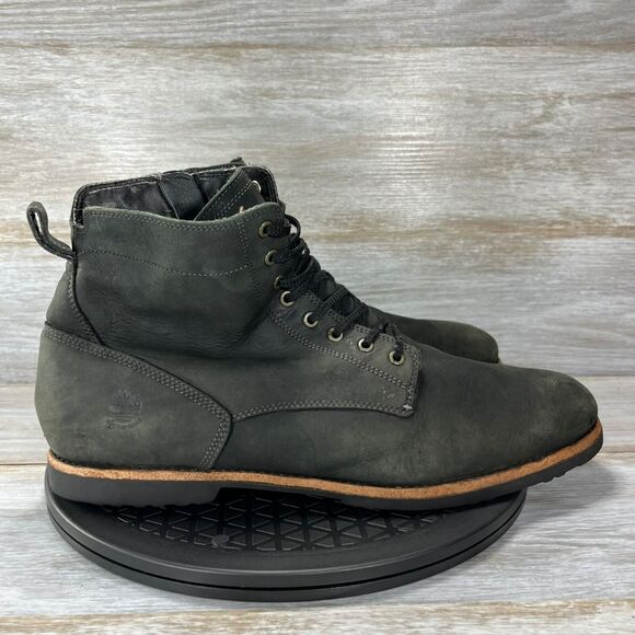 Timberland men's district Back Leather Zip Up Ankle Boots Size 12 - Picture 5 of 12